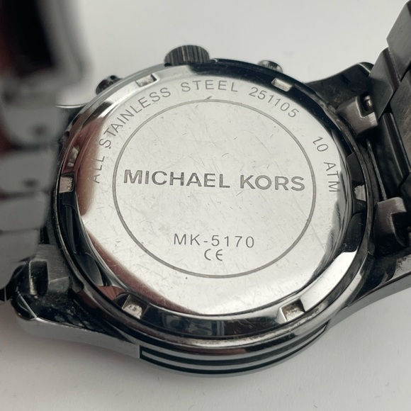 Michael Kors MK-5170 Stainless Steel Chronograph Watch 10ATM Box + Links - Picture 6 of 8
